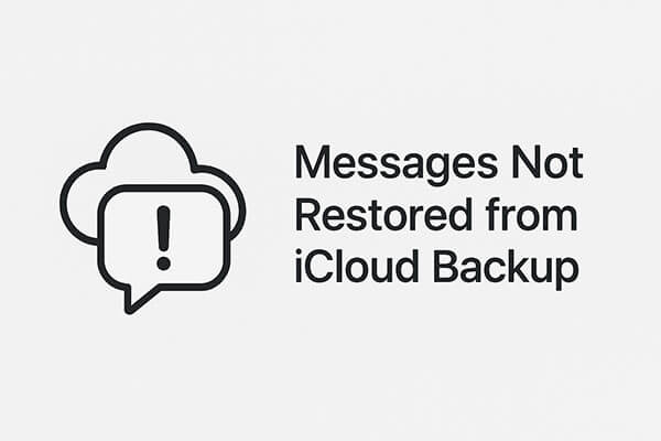 Nachrichten wurden nicht aus dem iCloud-Backup wiederhergestellt.